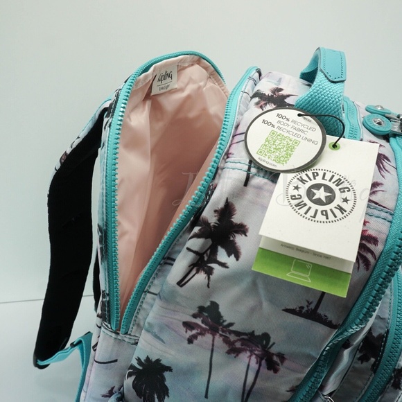 NWT Kipling KI0947 Seoul XL Backpack Laptop Travel Polyester Shadow Palm Multi main image 3